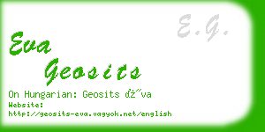eva geosits business card